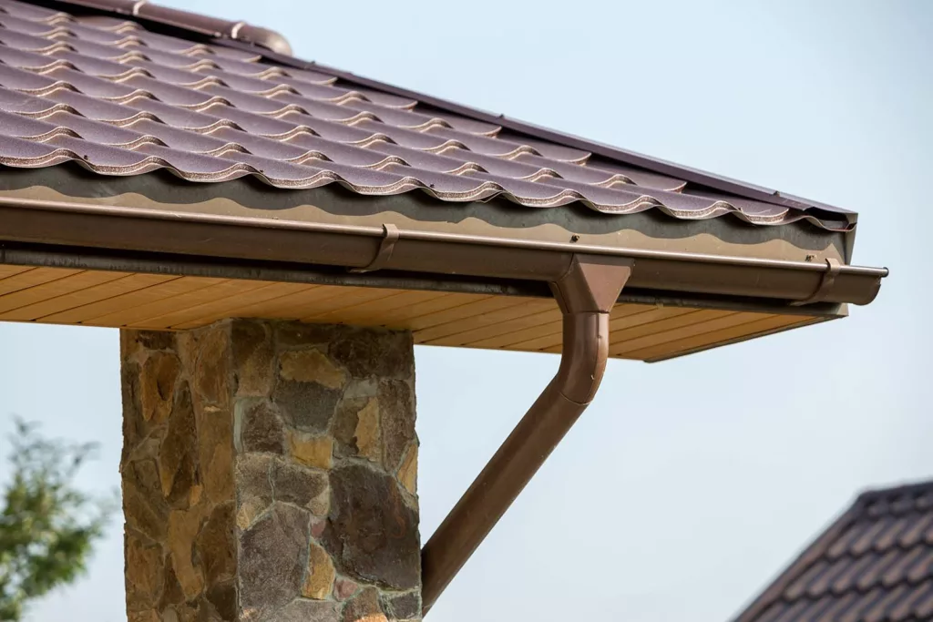 New copper gutters installed