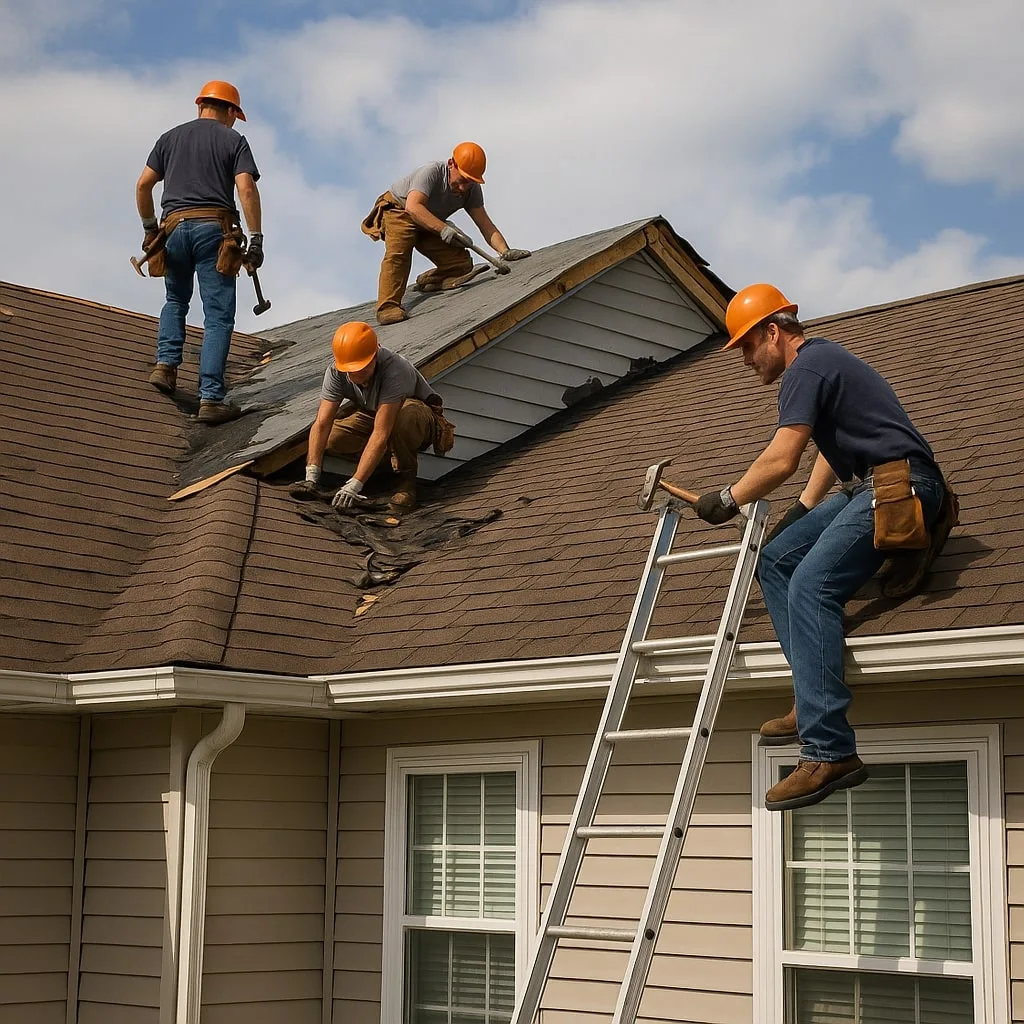 Residential roof replacement in Bucks County by Titan Exterior Group